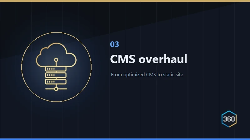 CMS overhaul: from optimized CMS to static site