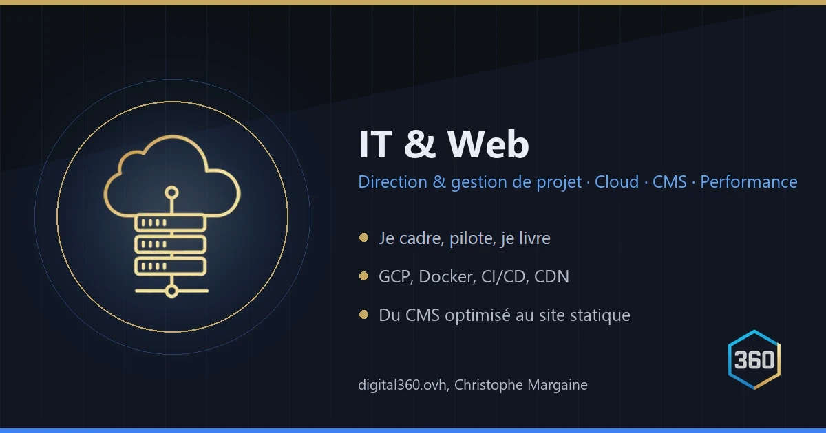 IT & Web : direction et gestion de projet, cloud, CMS, performance