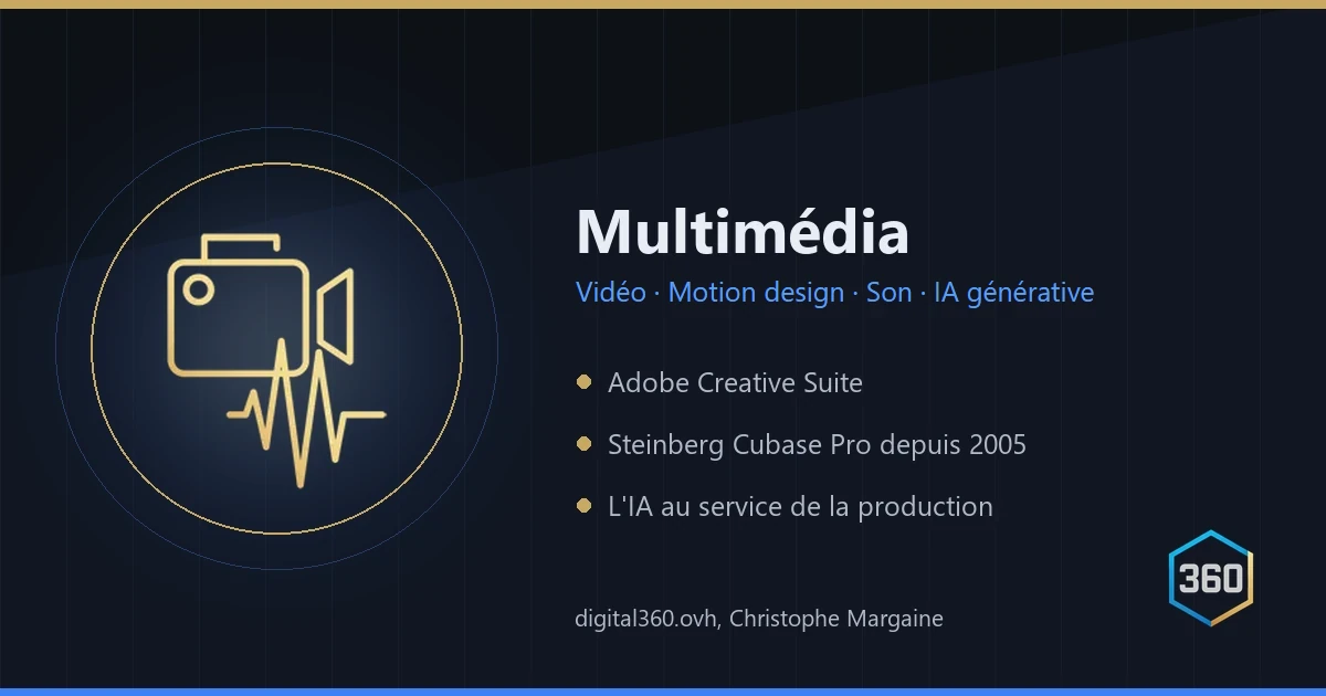 Multimédia : vidéo, motion design, son, IA générative